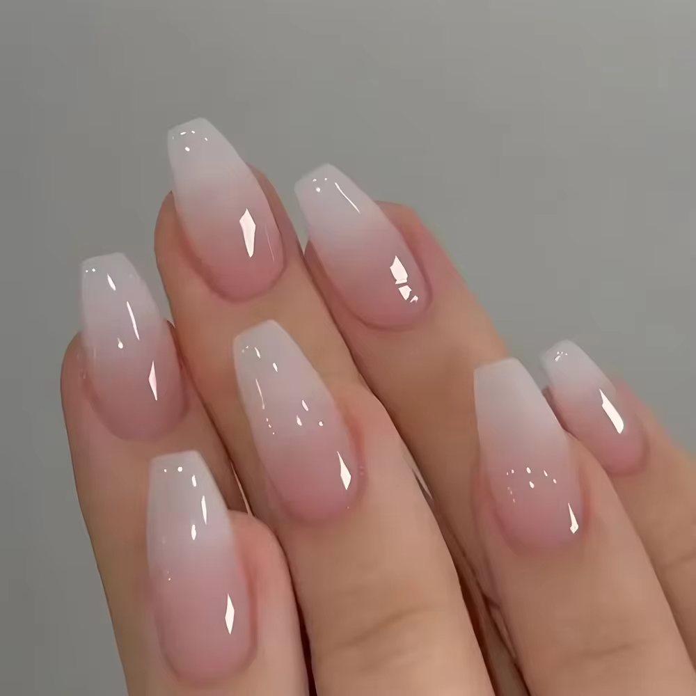 False Nails Wearable French Fake Nail