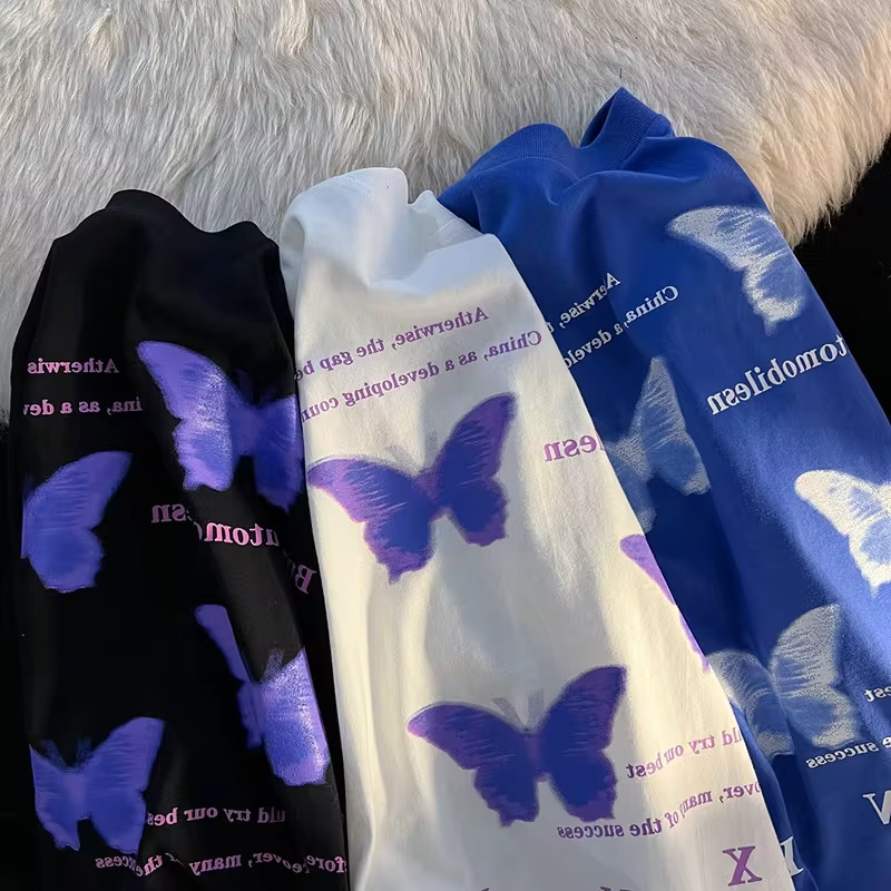 T-shirt Butterfly Print Oversized