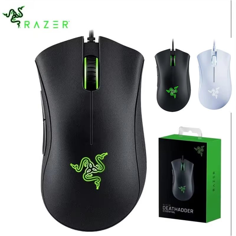 Razer DeathAdder Essential Wired Gaming Mouse 6400DPI 5 Independently Buttons For Laptop PC Gamer